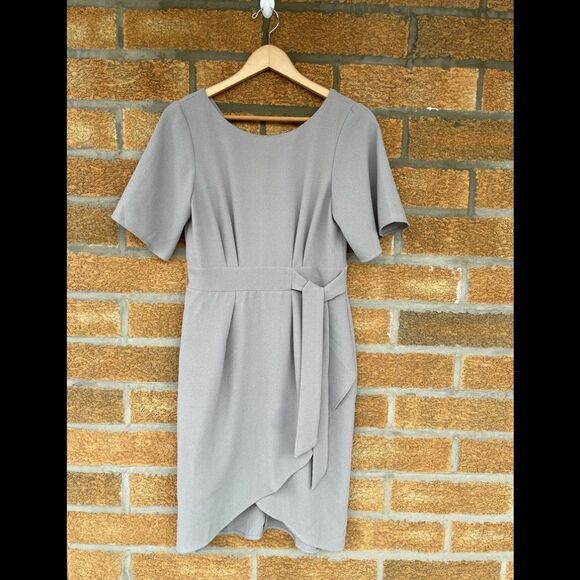 Closet London GRAY KIMONO WRAP DRESS 8 - Picture 4 of 8